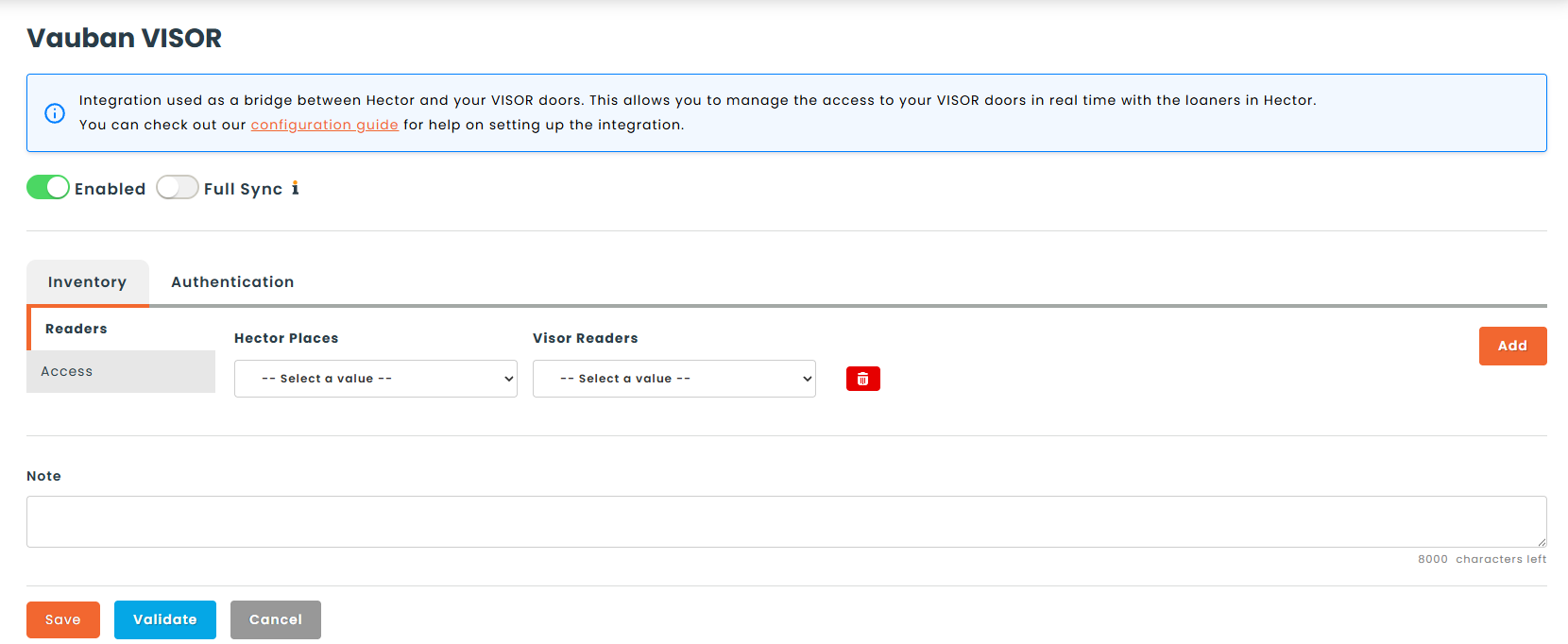 Integration guide with VAUBAN Visor – Knowledgebase